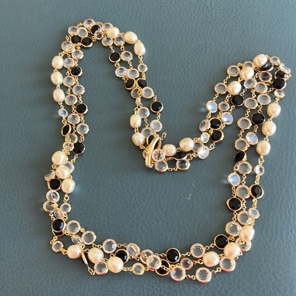 Set of 3 Swarovski style chains